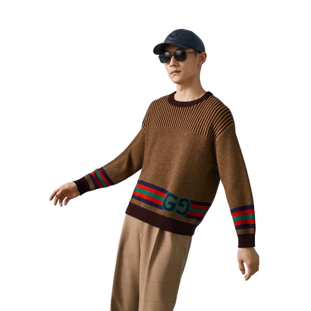 Cotton wool jumper with GG
