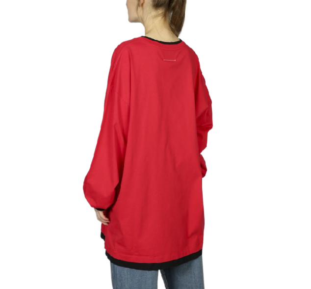 Front logo patch long T-shirt