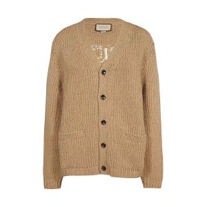 Intarsia Logo Cardigan