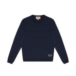 Wool sweater with Horsebit intarsia