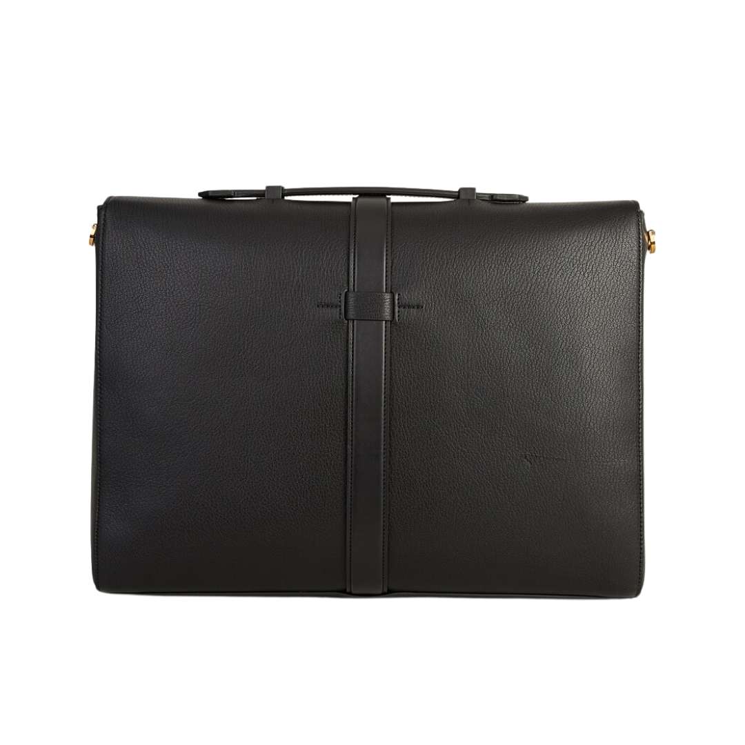 Black T clasp Briefcase