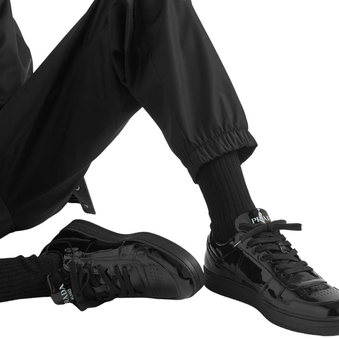 Black Downtown Patent Leather Sneakers