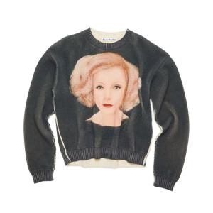 Printed sweater Washed Black