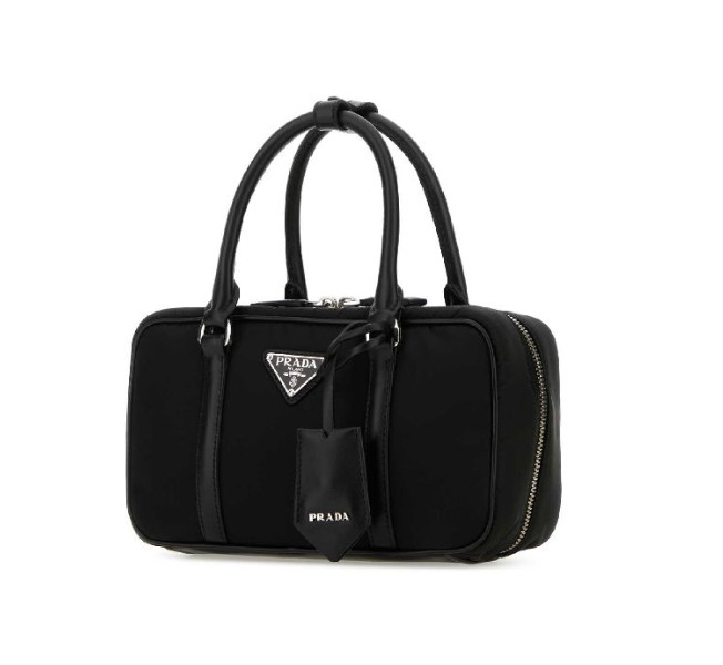 Triangular logo Re-nylon small tote bag