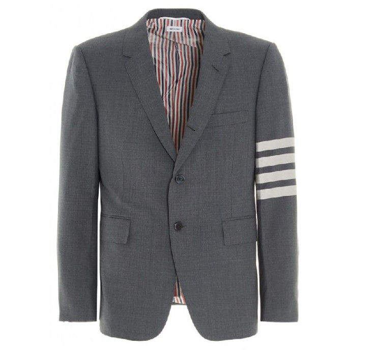 Diagonal armband single tailored wool jacket