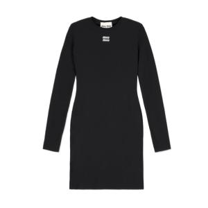 Women's Mini Logo Print One-Piece - Black