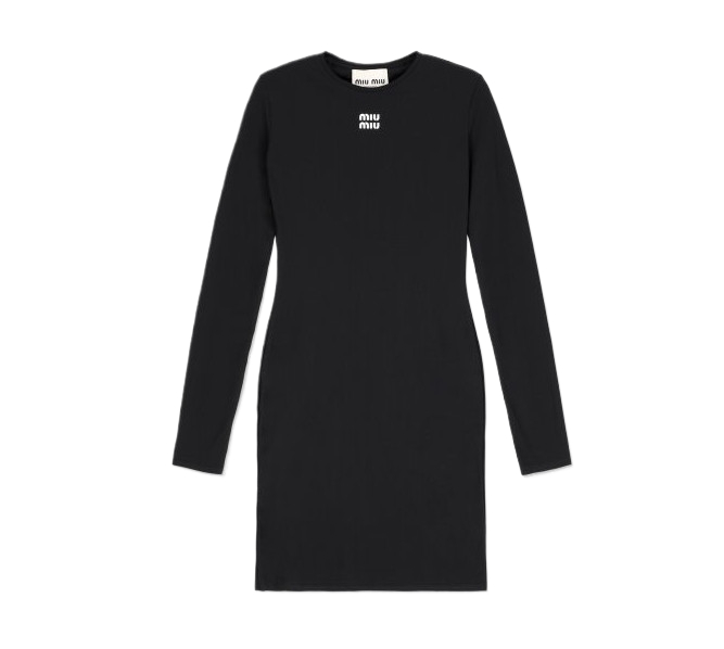 Women's Mini Logo Print One-Piece - Black