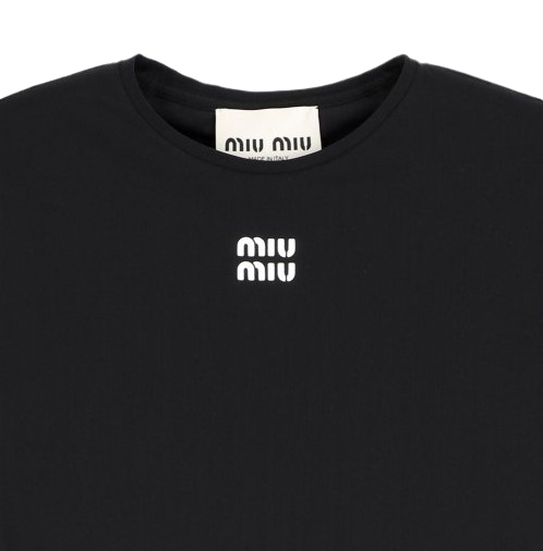 Women's Mini Logo Print One-Piece - Black