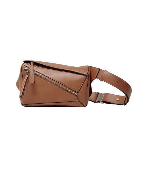 Women's Small Puzzle Belt Bag - Brown