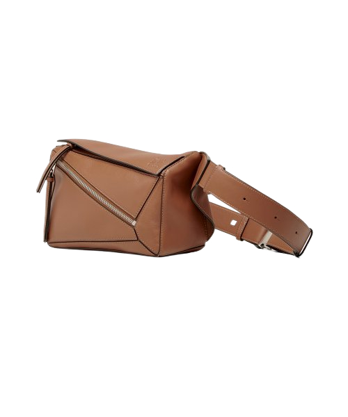 Women's Small Puzzle Belt Bag - Brown