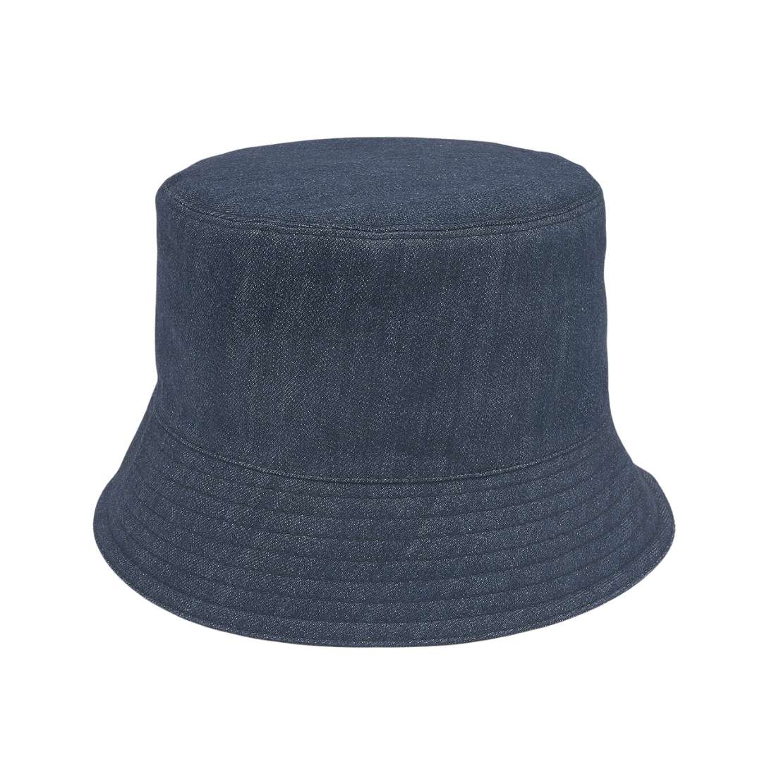 Logo Plaque Denim Bucket Hat 