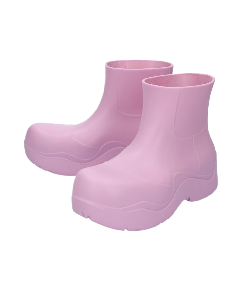 Women's Puddle Rubber Ankle Rain Boots - Pink