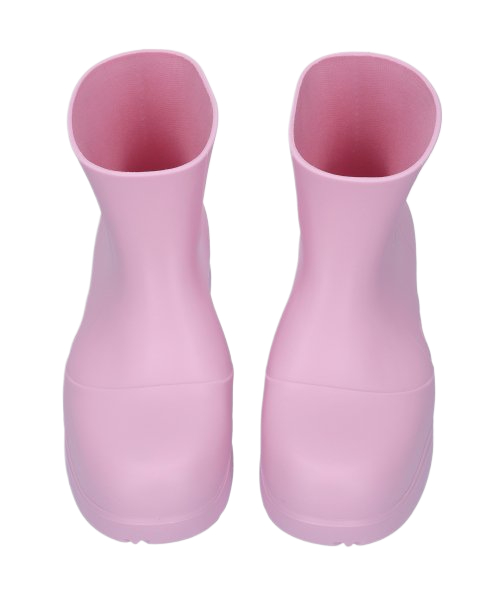 Women's Puddle Rubber Ankle Rain Boots - Pink
