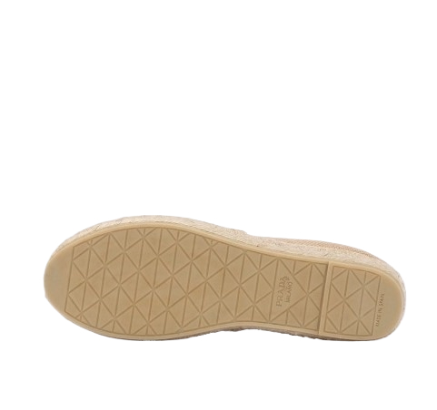 logo embroidered linen espadrilles (Dark beige)