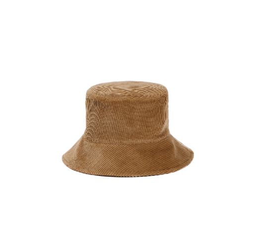 Logo velvet bucket hat