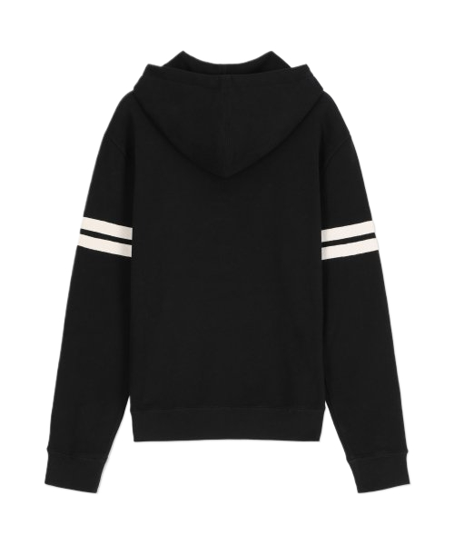  Women's Logo Stripe Trim Hood - Black