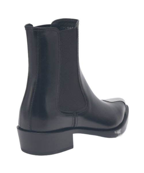 Women's Metallic Toe Chelsea Boots - Black