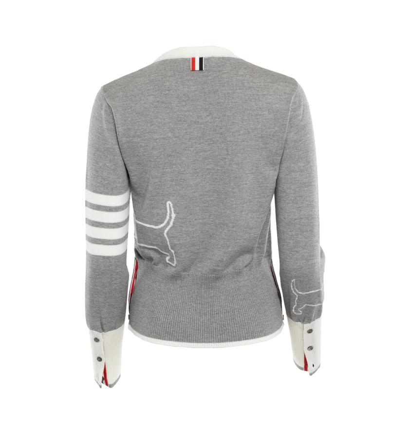  Fine Merino Hector 4 Bar Crew Neck Pullover