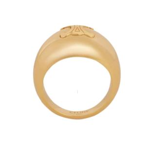 TRIOMPHE BOLD RING IN BRASS WITH GOLD FINISH 