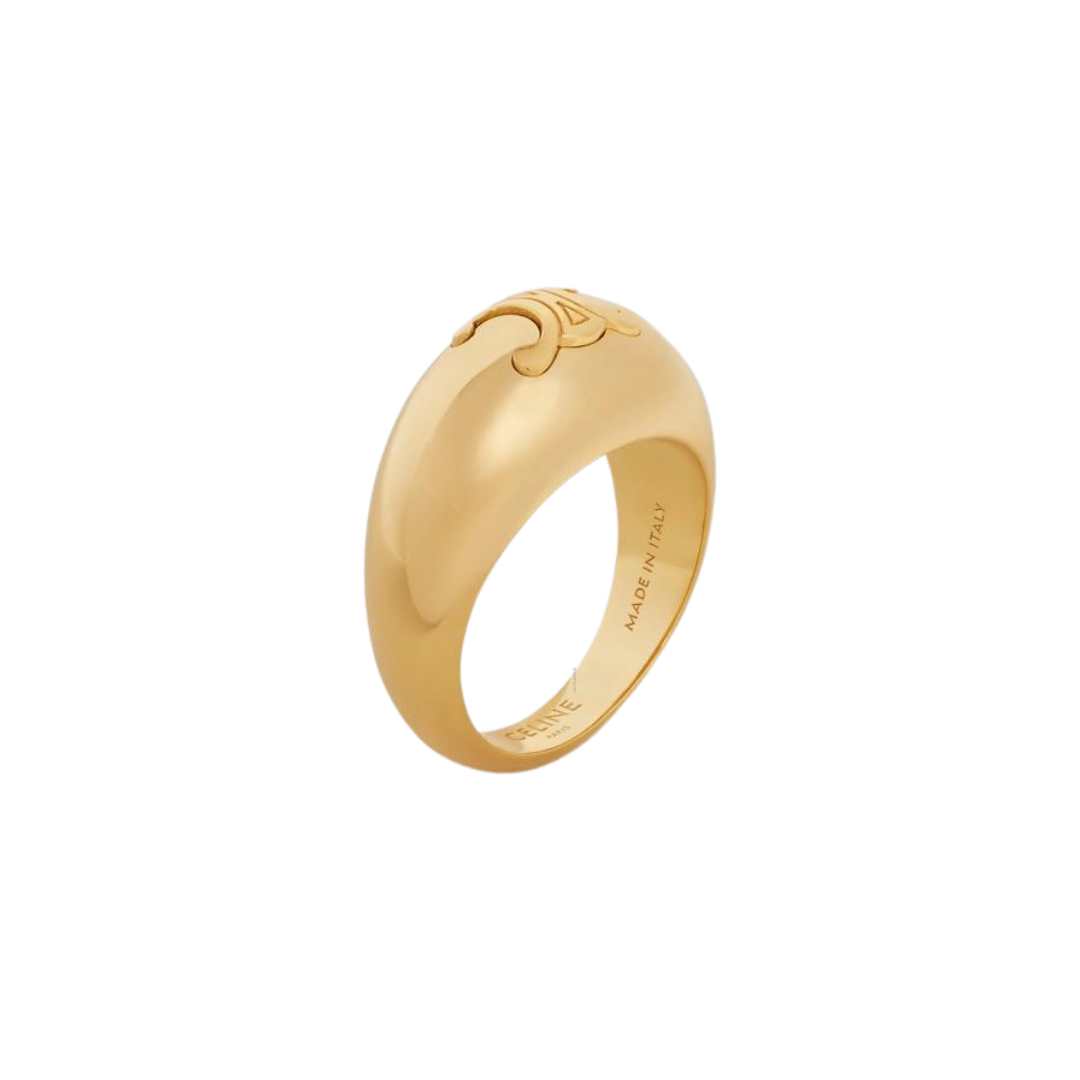 TRIOMPHE BOLD RING IN BRASS WITH GOLD FINISH 