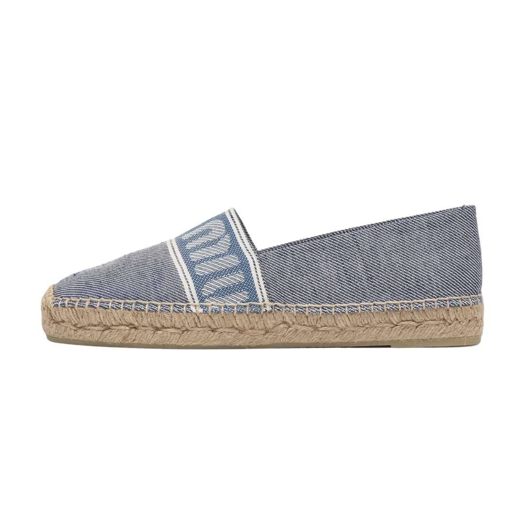 Logo Jacquard Denim Espadrilles