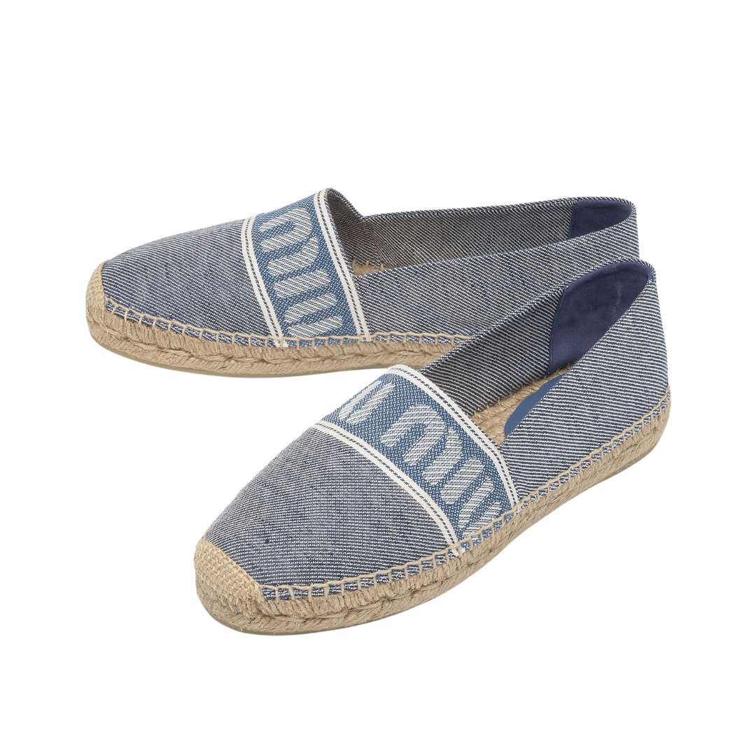 Logo Jacquard Denim Espadrilles