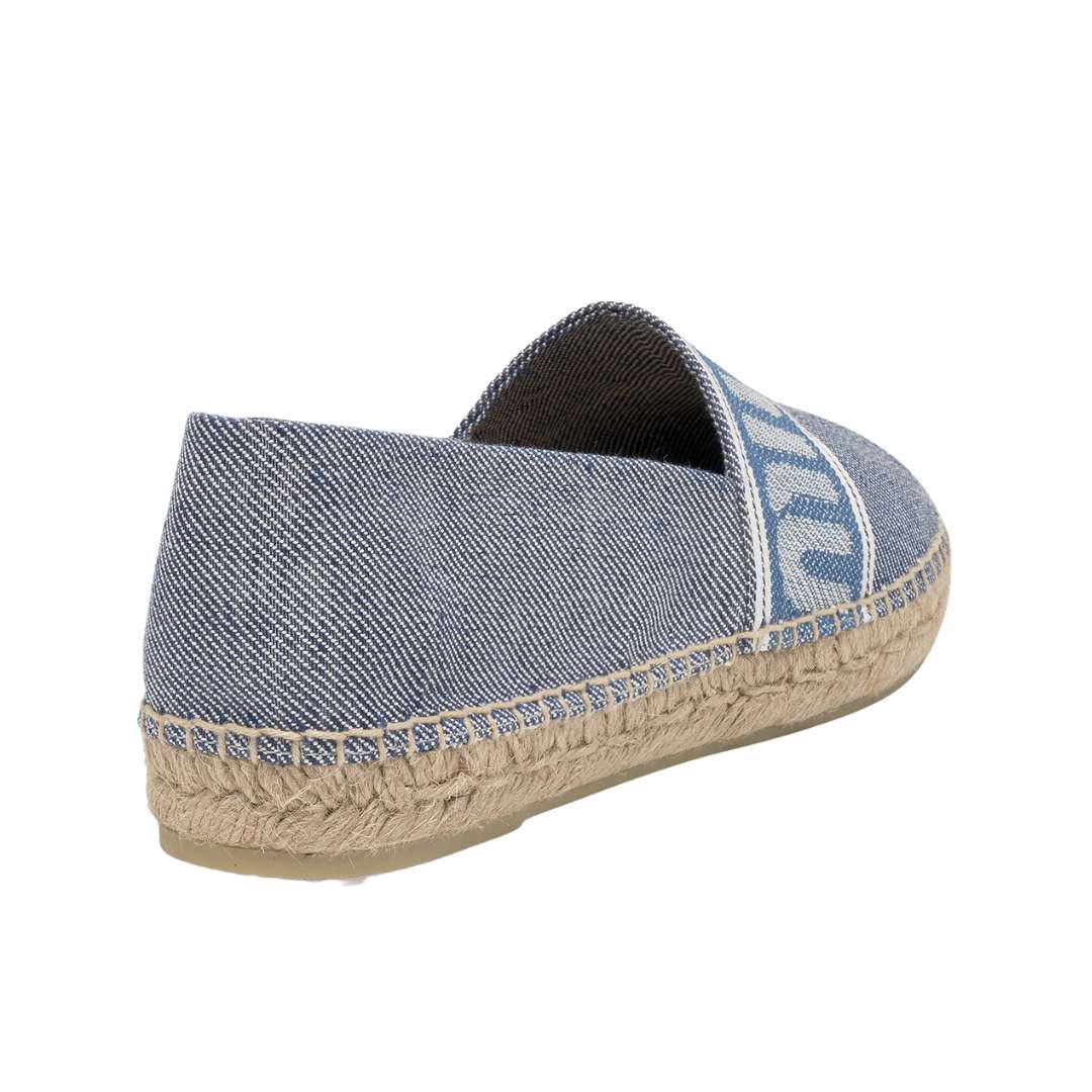Logo Jacquard Denim Espadrilles