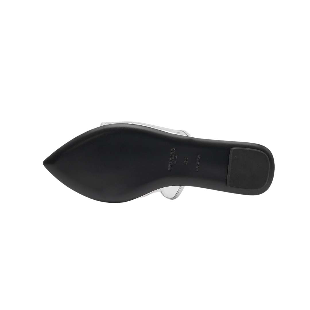Logo-print White PVC slides