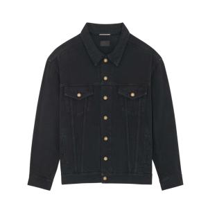 Oversized jacket in carbon black denim