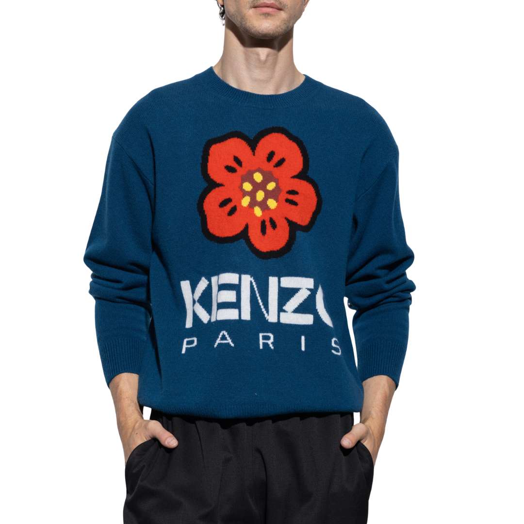 Bokeh Flower Wool Sweater