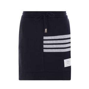 Diagonal armband cotton mini skirt