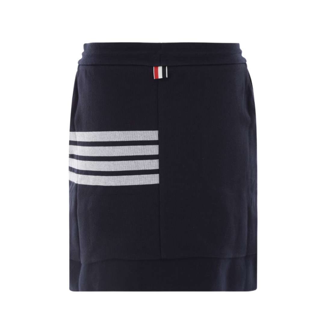 Diagonal armband cotton mini skirt