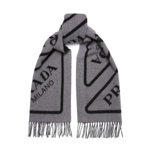 Embroidered cashmere scarf