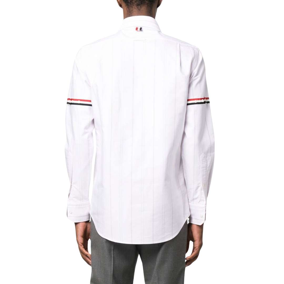 Vertical-stripe pattern cotton shirt