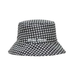 Black And White Check Bucket Hat 