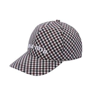 Logo-Embroidered Checked Baseball Hat 