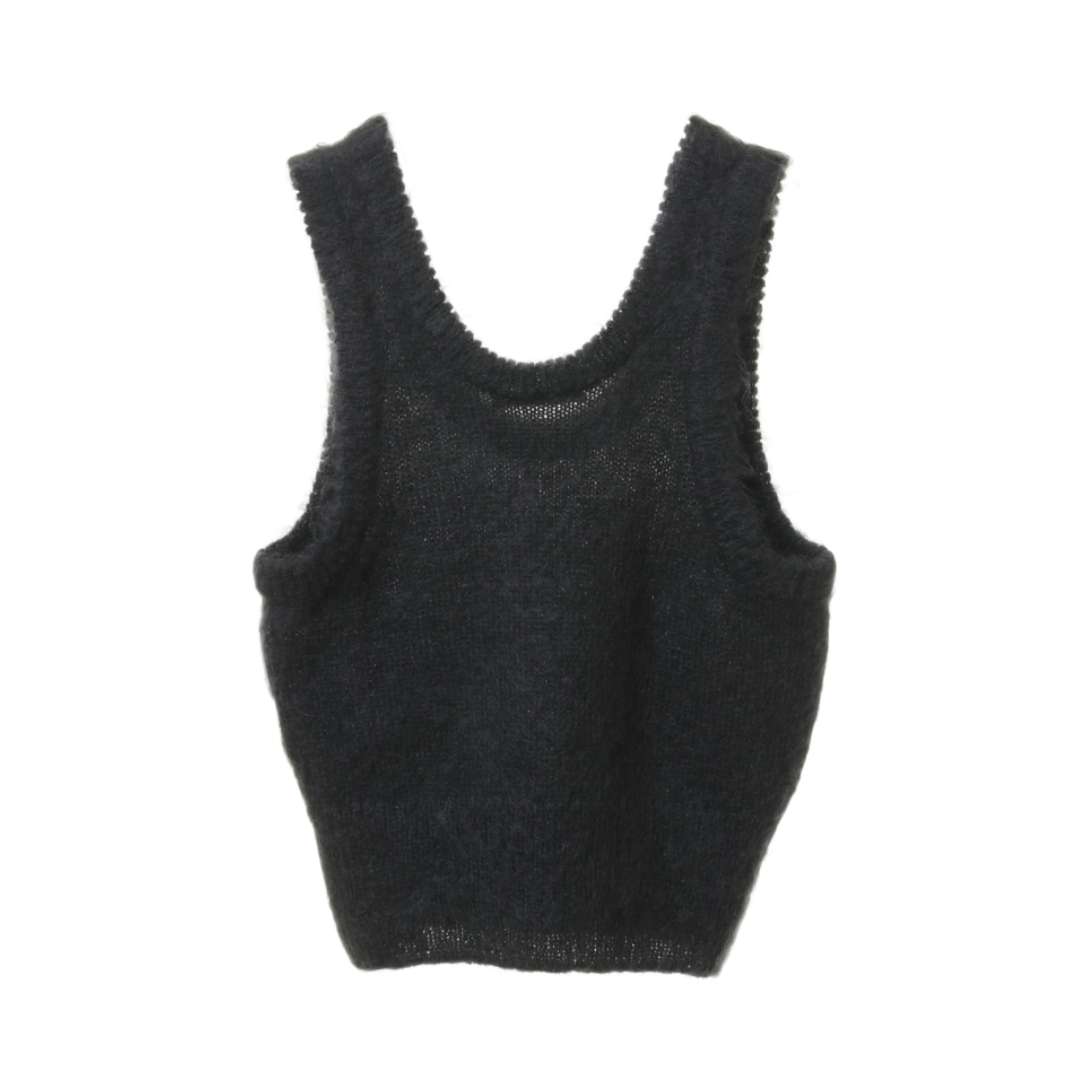 BRUSHED SUPER KID MOHAIR KNIT TANK