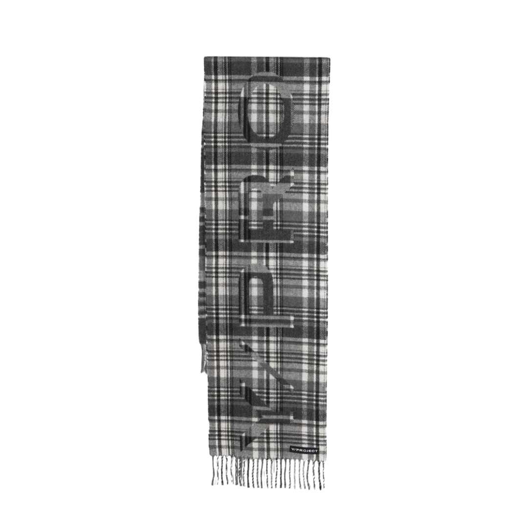 Y/PROHECT logo tartan scarf
