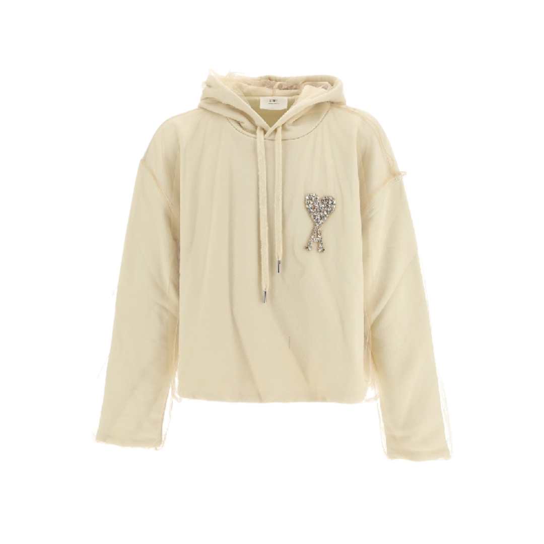 Armies de Coeur embroidery hooded sweatshirt