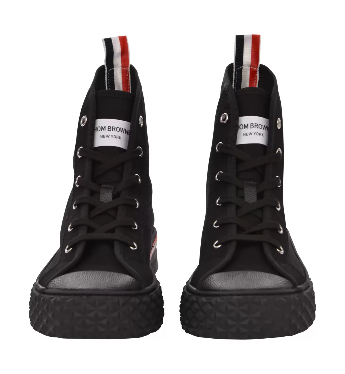 Organic Canvas Tartan Sole College Eight High Top Sneakers 