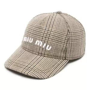 Prince of Wales Check Wool Baseball Cap