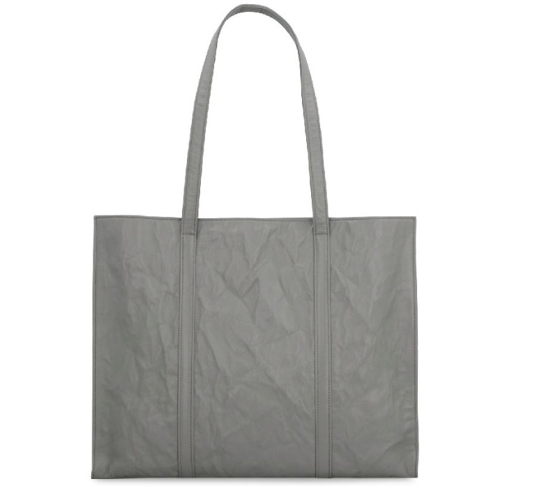 Triangular logo nappa leather large tote bag