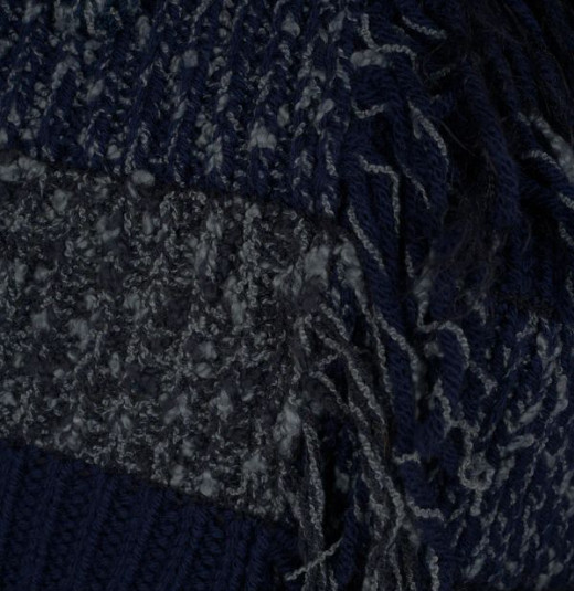 Striped fringe knit