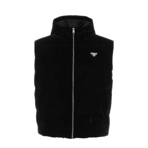 Velvet logo padded vest