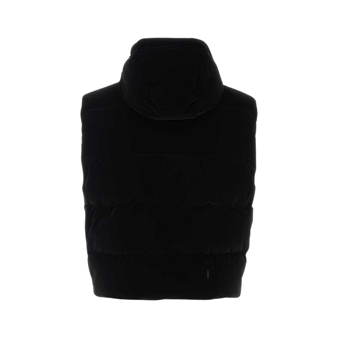 Velvet logo padded vest