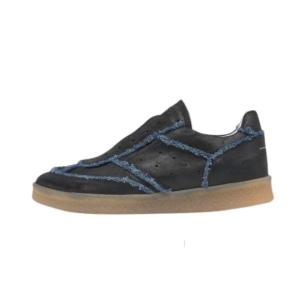 Men's low-top sneakers - Black: Blue Denim