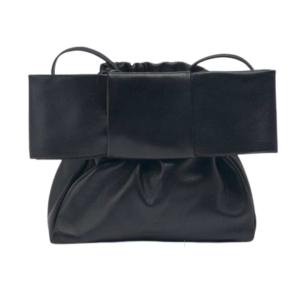 Women's Bow Ribbon Shoulder Bag - Black
