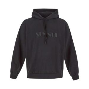 Black embroidered hoodie