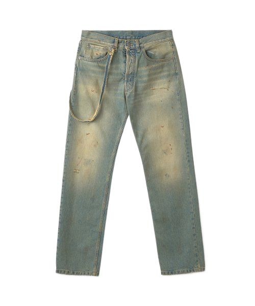 [Weekend Special] Women's Pocket Strap Vintage Denim Pants - Blue 