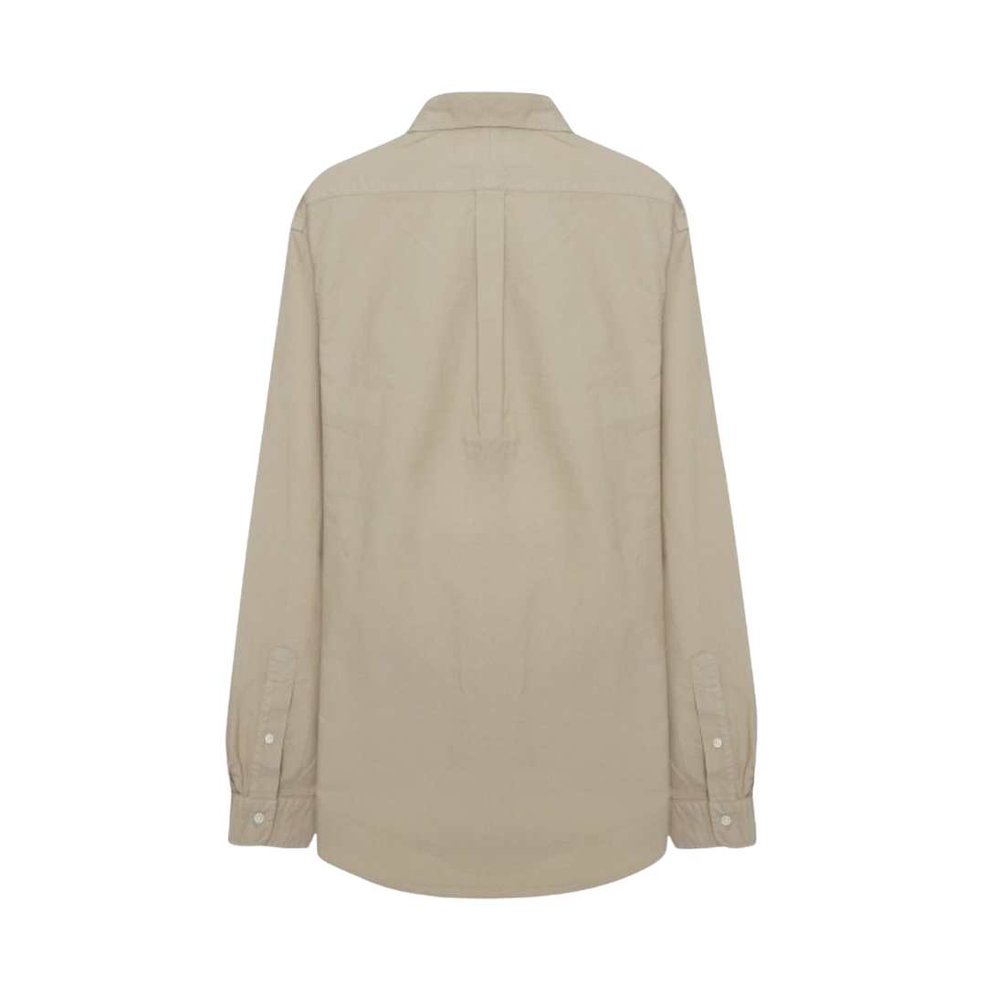 Pony Logo Embroidered Garment Dyed Oxford Shirt 